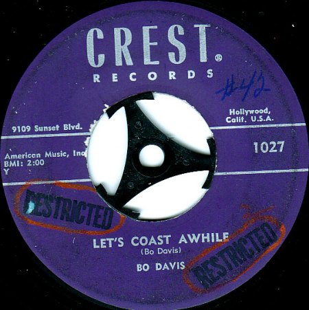 Bo Davis (Eddie Cochran on guitar) - Let's Coast Awhile.jpg