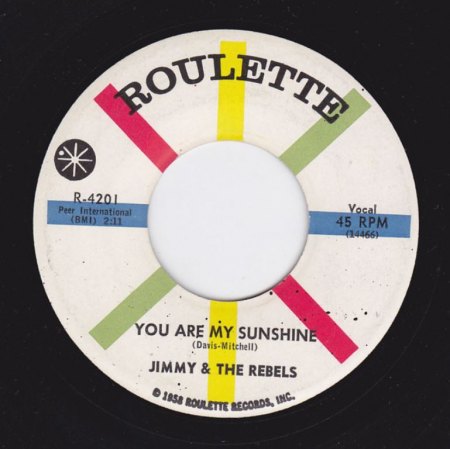 JIMMY &amp; THE REBELS - You are my sunshine -B-.jpg
