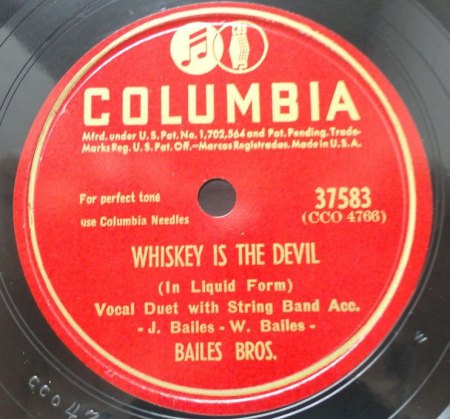 BAILES BROTHERS - Whiskey is the devil -A3-.JPG