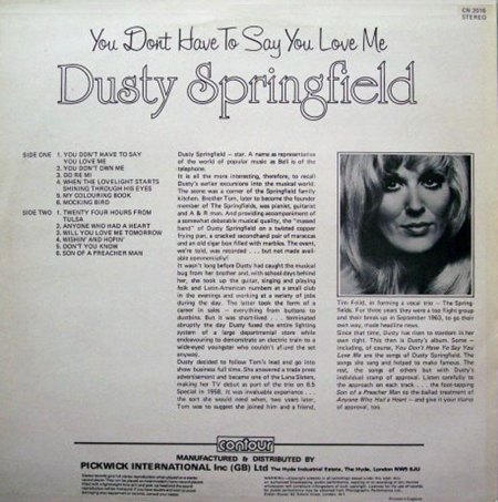 Dusty Springfield - You Don't Have To Say You Love (LP 1964-1969) - back 2.jpg