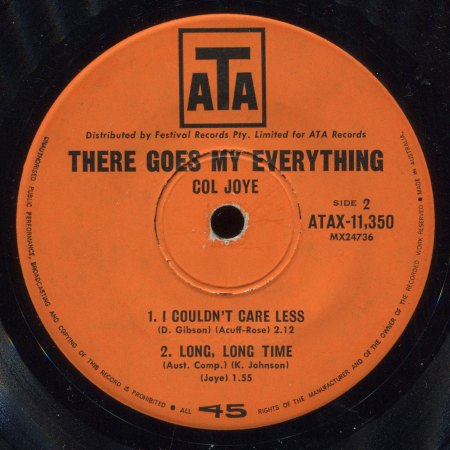 Col Joye - There Goes My Everything [EP] - Label 2.jpg