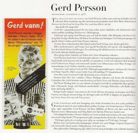 GERD PERSSON - Sängerin