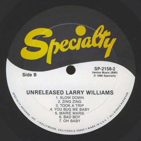 LARRY WILLIAMS - LP's & CD's
