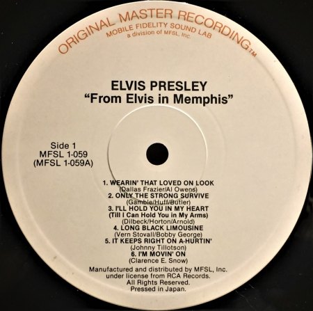 From ELVIS In Memphis*****