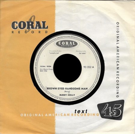 Buddy Holly - Buddy's deutsche Coral-Singles