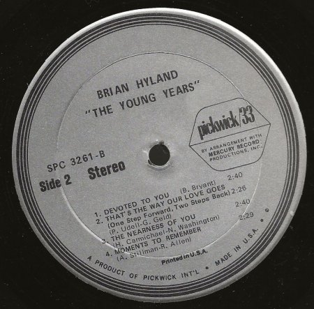 Brian Hyland LPs