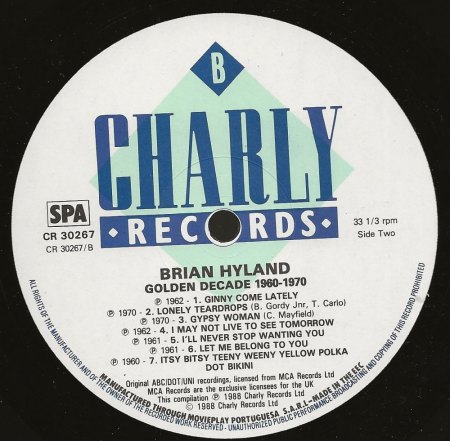 Brian Hyland LPs