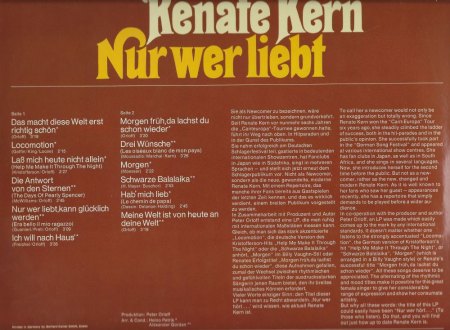 RENATE KERN (Schlager) = NANCY WOOD (Country)