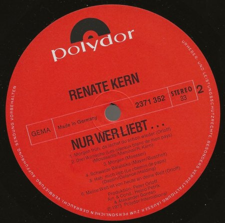 RENATE KERN (Schlager) = NANCY WOOD (Country)