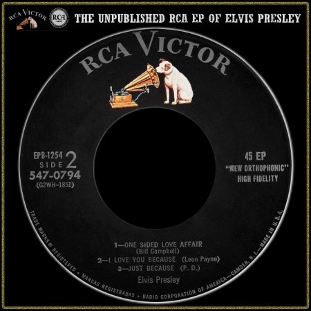 ELVIS PRESLEY RCA EP EPA-1254 UNPUBLISHED