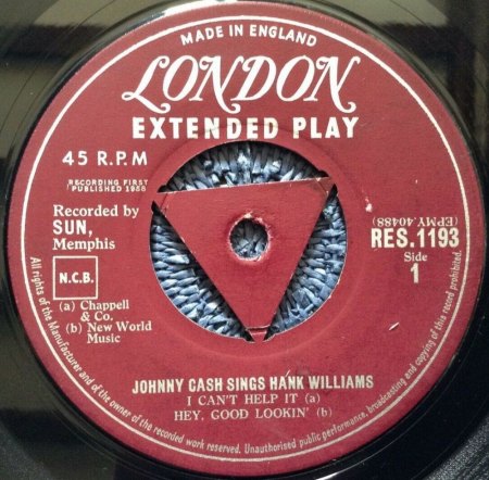 JOHNNY CASH  -  London EPs