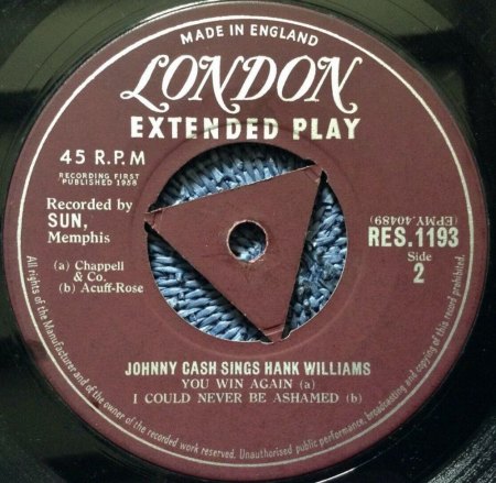 JOHNNY CASH  -  London EPs