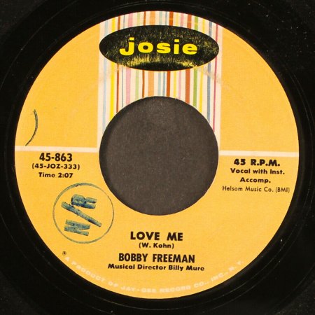 BOBBY FREEMAN - Singles