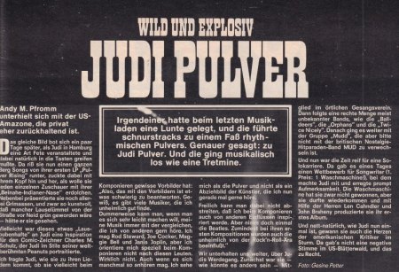 JUDI PULVER  (1946 - 2024)