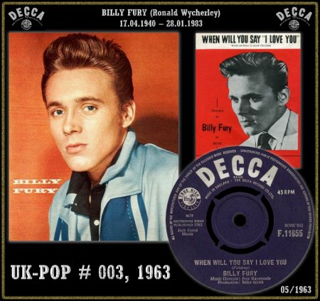 BILLY FURY - HOT 100 VON 1963