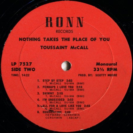 TOUSSAINT McCALL  (1934 - 2023)