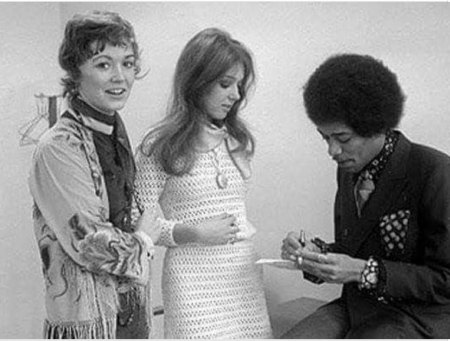 JIMI HENDRIX ein Autogramm für Vicky