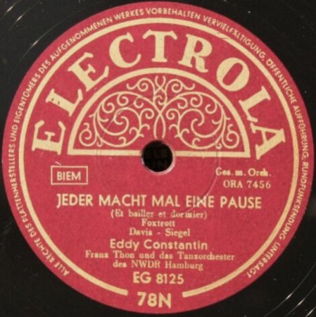 Eddie Constantine - Jeder macht mal eine Pause