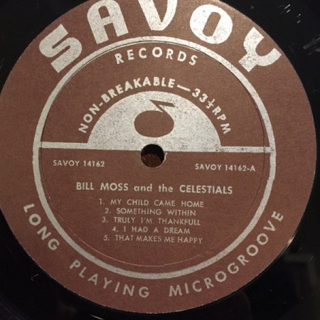 BILL MOSS & The Celestials - Gospel