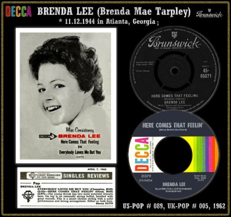 BRENDA LEE - HOT 100 - 1962