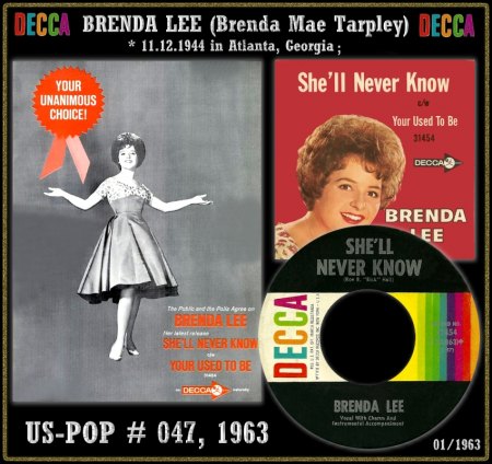 BRENDA LEE - HOT 100 VON 1963