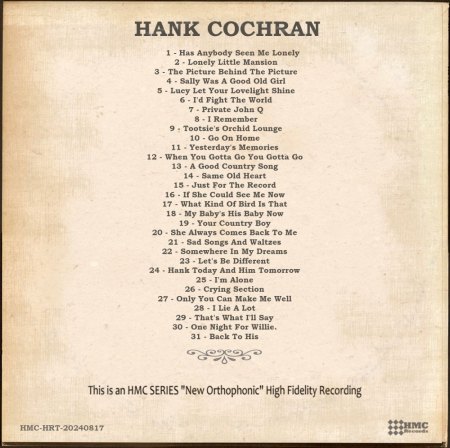 HANK COCHRAN